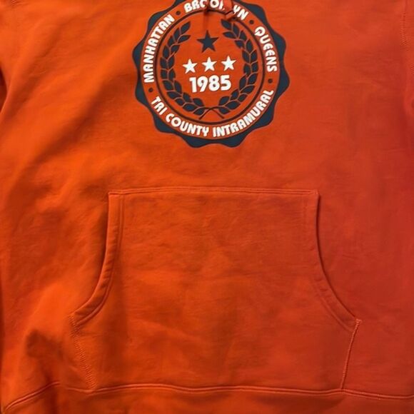 Old Navy Orange Y2K New York 1985 Tri County Intramural Hoodie Men's Size XXL 2X - Picture 10 of 10